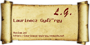 Laurinecz György névjegykártya